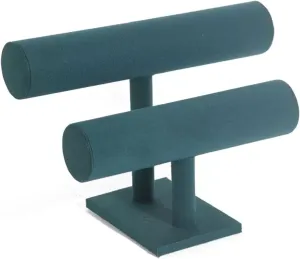 Jewelry Towers 2 Tier Bracelet Holder, Bracelet Display Stand, Velvet Jewelry Organizer Displays for Necklace Watches Bracelet Bangle Holder Jewellery Stand Display (Color : Green)