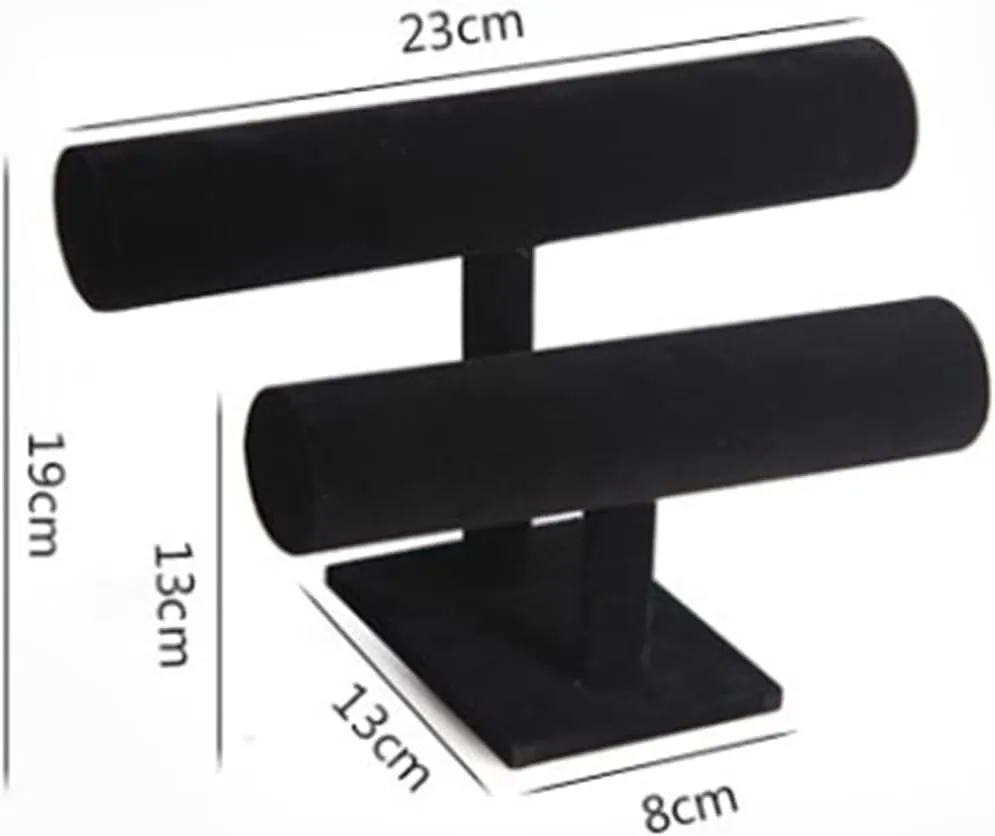 Jewelry Towers 2 Tier Bracelet Holder, Bracelet Display Stand, Velvet Jewelry Organizer Displays for Necklace Watches Bracelet Bangle Holder Jewellery Stand Display (Color : Green)