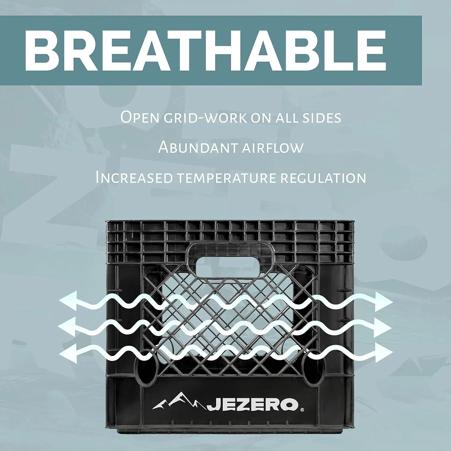 JEZERO Milk Crate for Household Storage: The Ultimate Storage Tote for Groceries, Garages, Kayaking & Outdoor, Stackable Storage | Black, Rectangle, Single, 13" x 11" x 19”