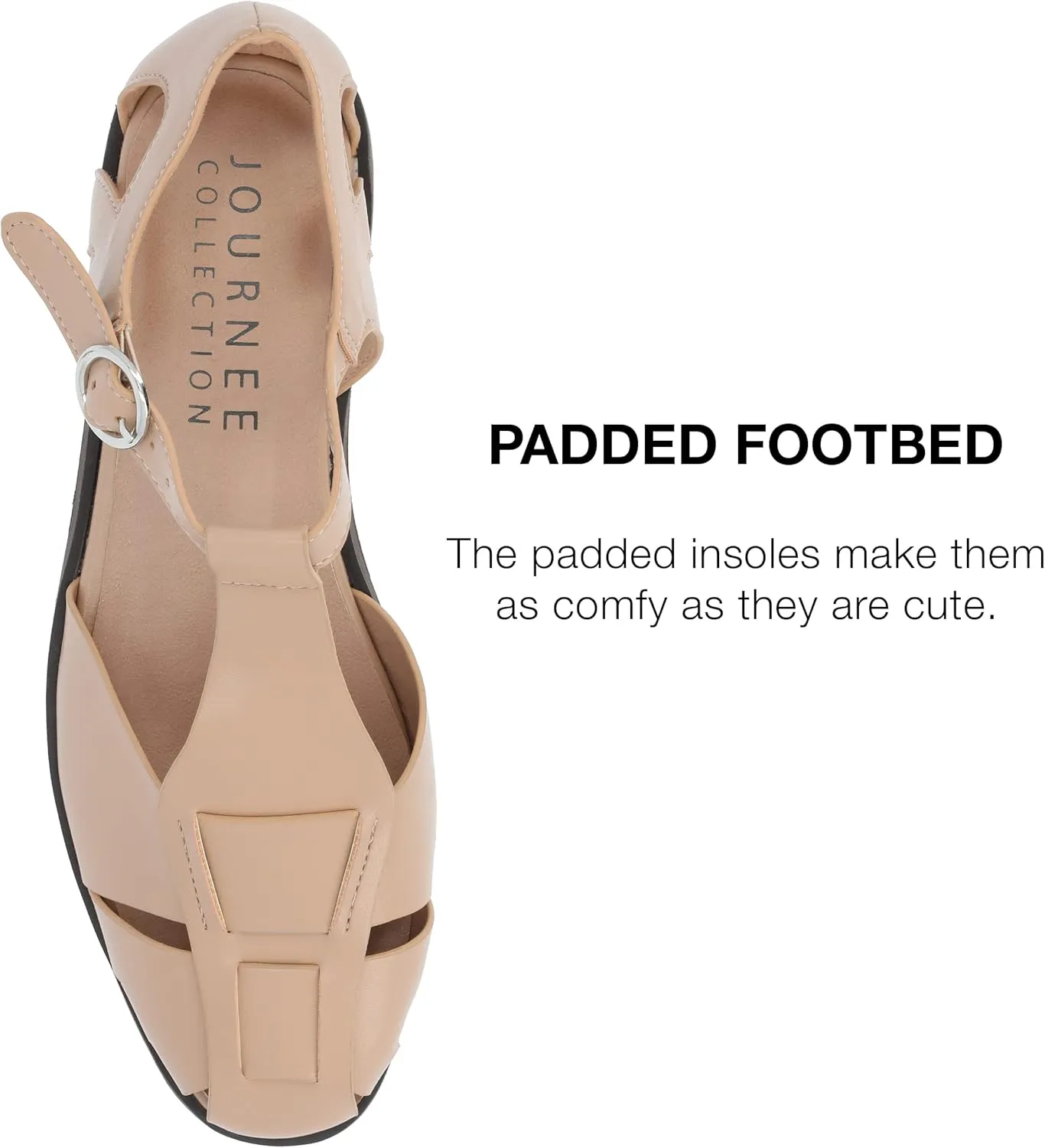 Journee Collection Womens Azzaria Faux Leather Cut Out Ankle Strap