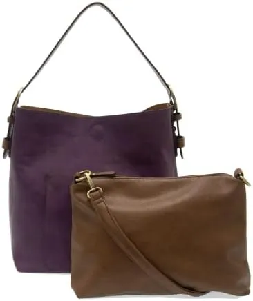 Joy Susan Womens Faux Leather: Hobo 2-in-1 Handbag