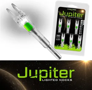 Jupiter Lighted Nocks | Bright Lighted Nocks for Arrows | Illuminated Nocks | Glow in The Dark Arrow Nocks | LED Arrow Nocks | Light Up Nocks | 6 Pack