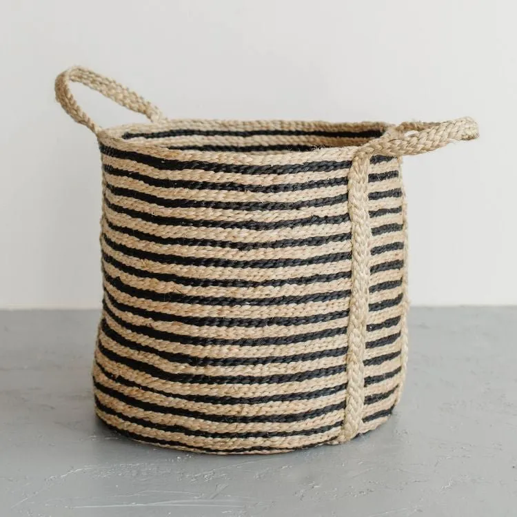 Jute Laundry Basket - Round