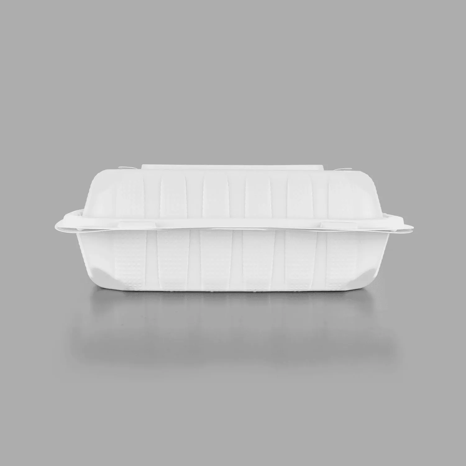 KARAT EARTH Clamshell Take Out Food Containers [9"x9" - 120 ct] To Go Containers | Microwavable, Freezer Safe, Soak-Resistant, Durable, Stackable | Vented for Hot/Cold Foods, White