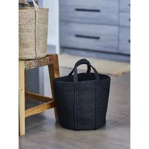 Kata Baskets with Braided Texture in Black for Stylish Home Décor