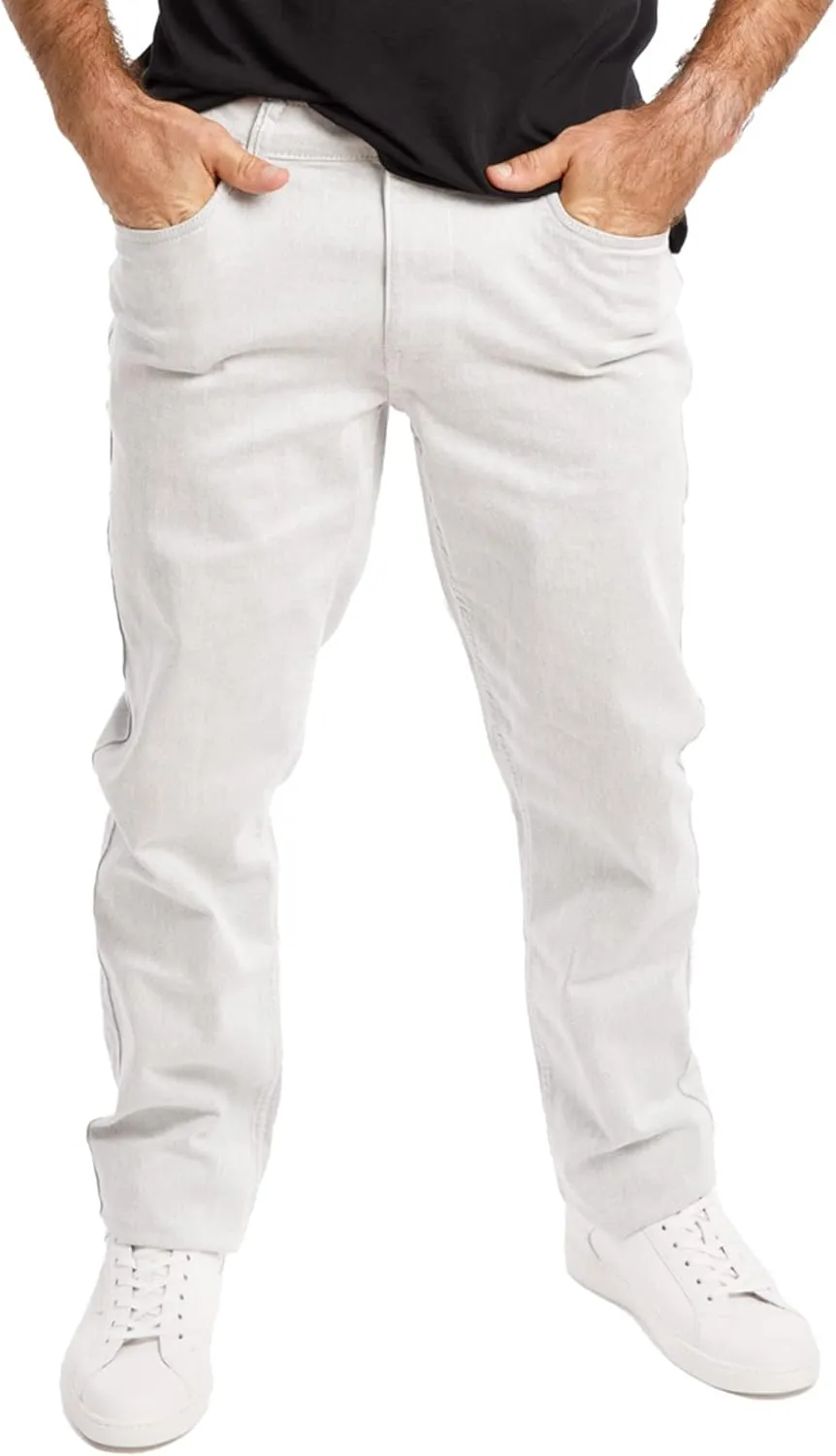 Kenneth Cole Mens Jeans Athletic Fit - Roomier Fit in Waist, Hip, and Thighs - Flexible Stretch Denim - Straight Leg Jeans