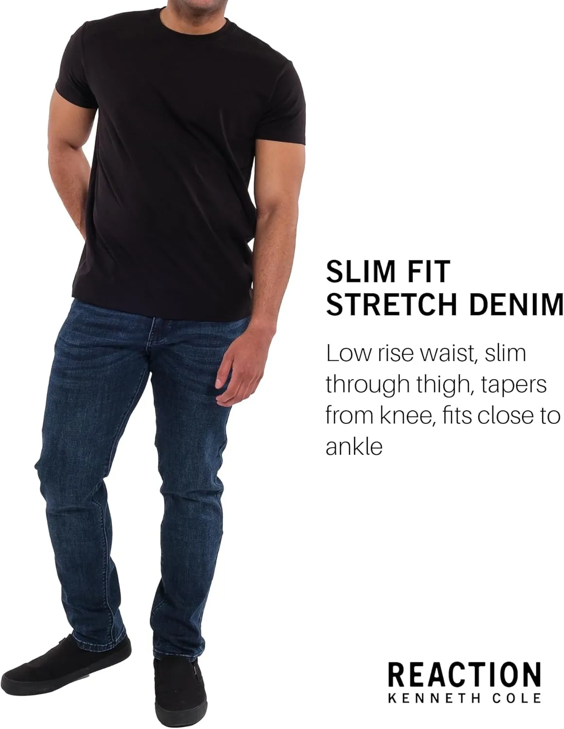 Kenneth Cole Reaction Mens Jeans Slim Fit - 2-Way Stretch Denim Jeans for Men Slim Fit - Men's Jeans 5-Pocket