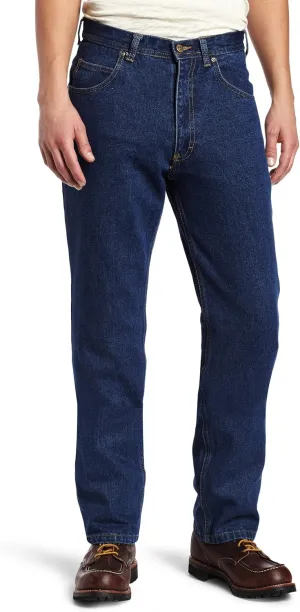 Key Industries Men's Heavy Duty Traditional fit Garment Washed Indigo Denim Jean Big/Tall