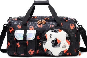 Kids Duffle Bag Boys Travel Bag for Kids Overnight Sports Bags for Boys Weekender Gym Soccer Bags for Boy with Shoe Compartment