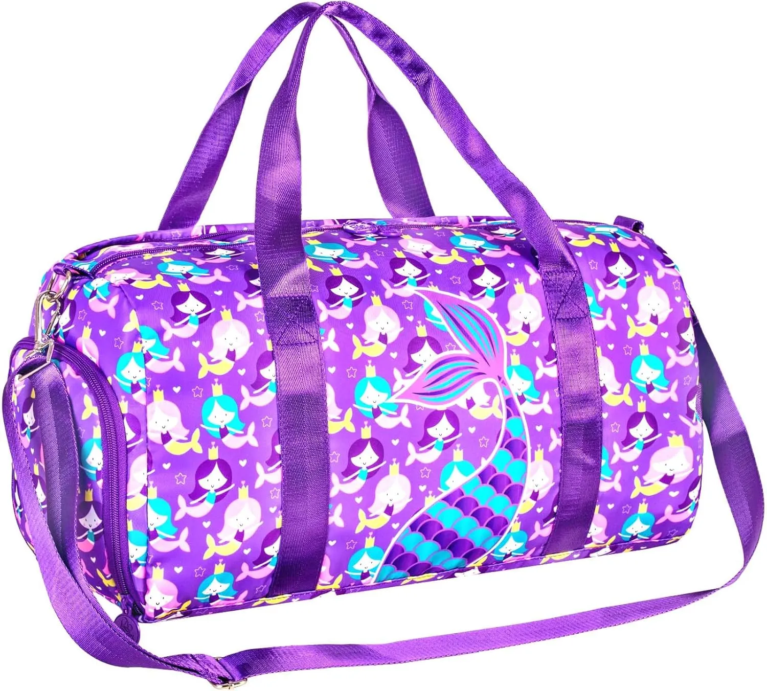 Kids Duffle Bag for Travel, Boys Girls Gym Duffel Bags with Shoe Compartment Little Kid Weekender Overnight Sports Bag Sleepover,Unicorn/Dinosaur/Mermaid