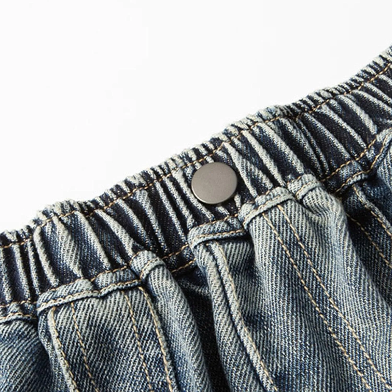 Kids Girls Jeans Wide Leg Denim Pants Baggy Elastic Waist Kids Casual Trousers Y2k Trendy Streetwear Kid Casual Jeans