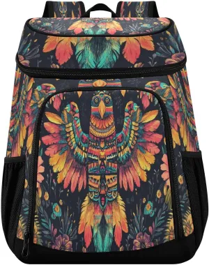 Kigai Falcon Flower Insulated Cooler Backpack for Men Women Waterproof Leakproof Camping Backpack Lightweight Portable Thermal Bag for Lunch Beach Picnic Hiking Travel