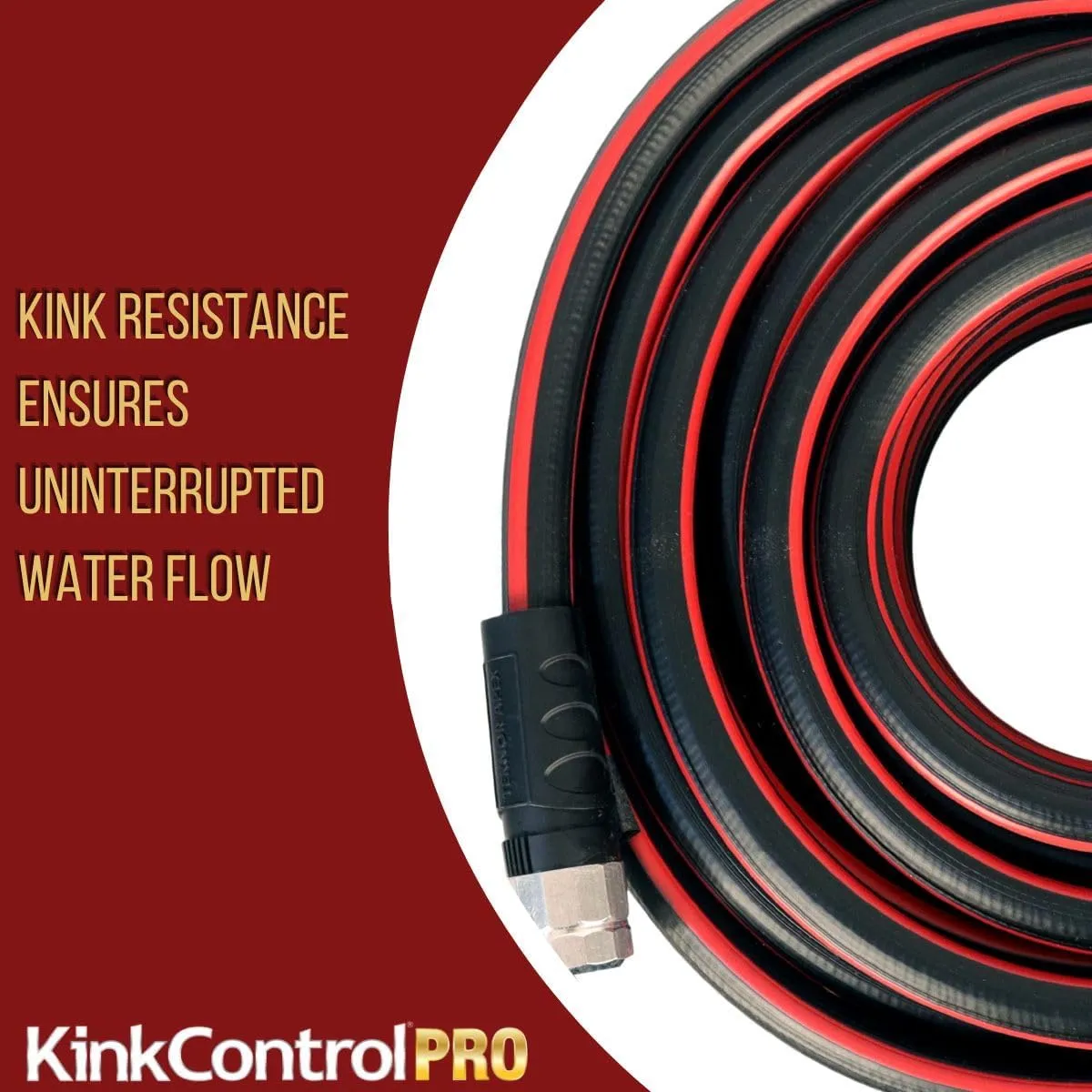 Kink Control Pro Garden Hose, Water Hosewith Superior UV Resistance, Ergonomic Grip, High Burst Strength, Triple Frame Technology for Kink Resistance, 50 Ft