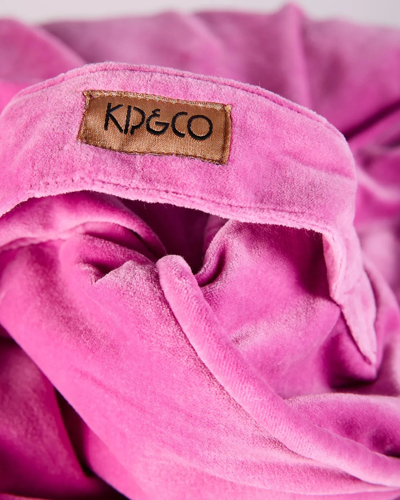 Kip & Co Super Pink Velvet Beanbag