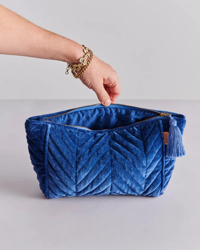 Kip & Co | Velvet Toiletry Bag | Ocean Dreamer
