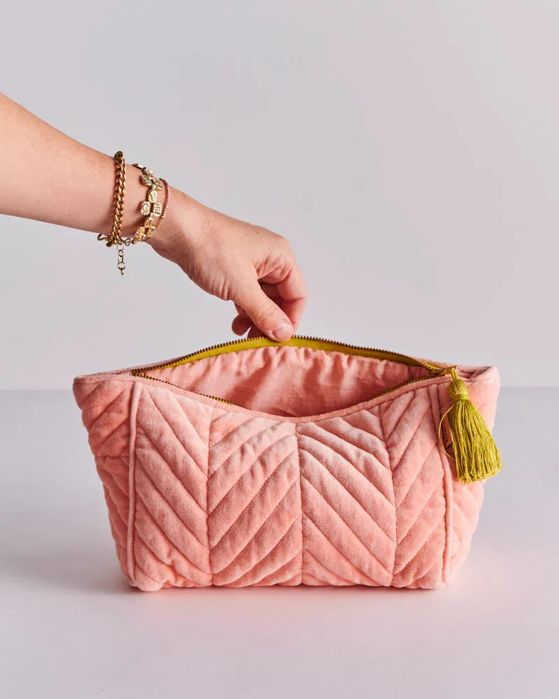 Kip & Co | Velvet Toiletry Bag | Tuscan Sunset