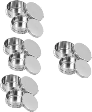 Kisangel Stainless Steel Cooking Utensils Folding Pan Stackable Pots Camping Pot Camping Skillet Camper Outdoor