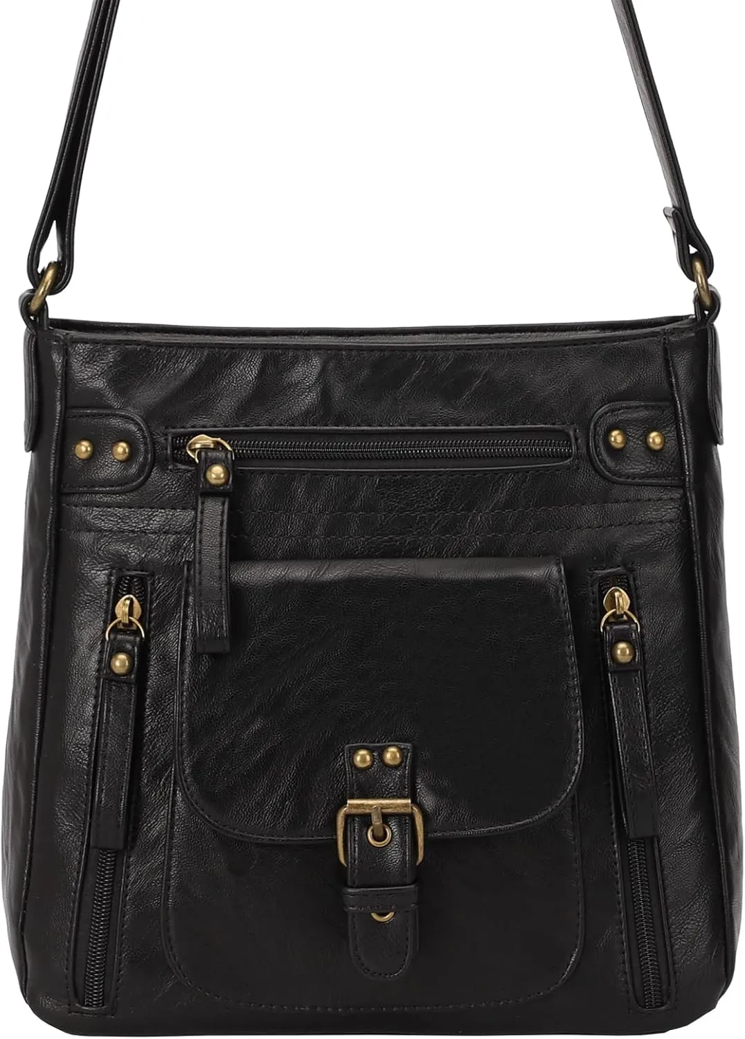 KL928 Crossbody Bags for Women, Multi Pocket Shoulder Bags, Medium PU Leather Cross Body Purses