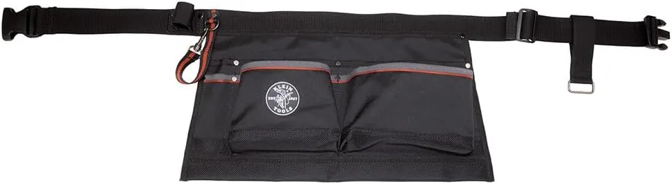 Klein Tools 5244 Tool Apron, Tape Thong and Four Reinforced Pockets for Hand Tools, Waist Size 32 to 53-Inch