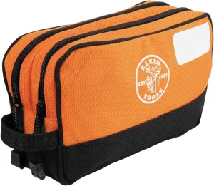 Klein Tools 55582 Tool Pouch Zipper Bag, Dual Compartments, 10-Inch x 6-Inch Heavy Duty Tool Bag Organizer, Multipurpose for Tools to Crafts