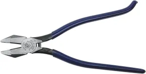 Klein Tools D201-7CST Ironworker Pliers, Spring Loaded Side Cutters, Twists and Cuts Annealed Rebar Tie Wire, Heavy-duty Knurled Jaws, 9-Inch Long