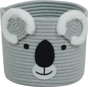 Koala Storage Basket by T&T Homewares - Small Size, Ideal for Baby Diapers, Laundry, Nursery & Kids Room - Versatile Organizer for Woodland Decor, Pet Toys
