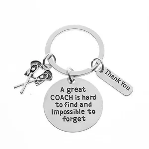 Lacrosse Coach Keychain with Different Charms