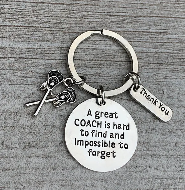 Lacrosse Coach Keychain with Different Charms