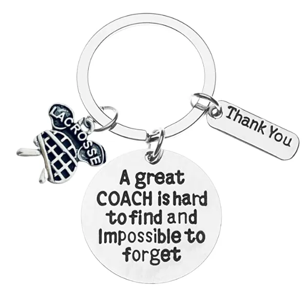 Lacrosse Coach Keychain with Different Charms