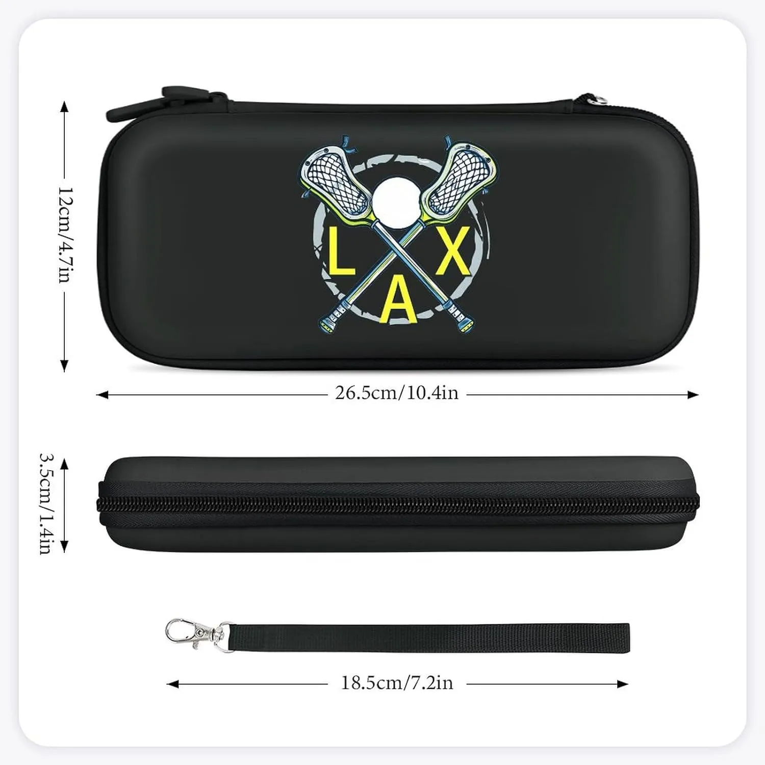 Lacrosse Relax Hard Shell Travel Case with Rope 15 Game Card Pockets Compatible with Switch Protective