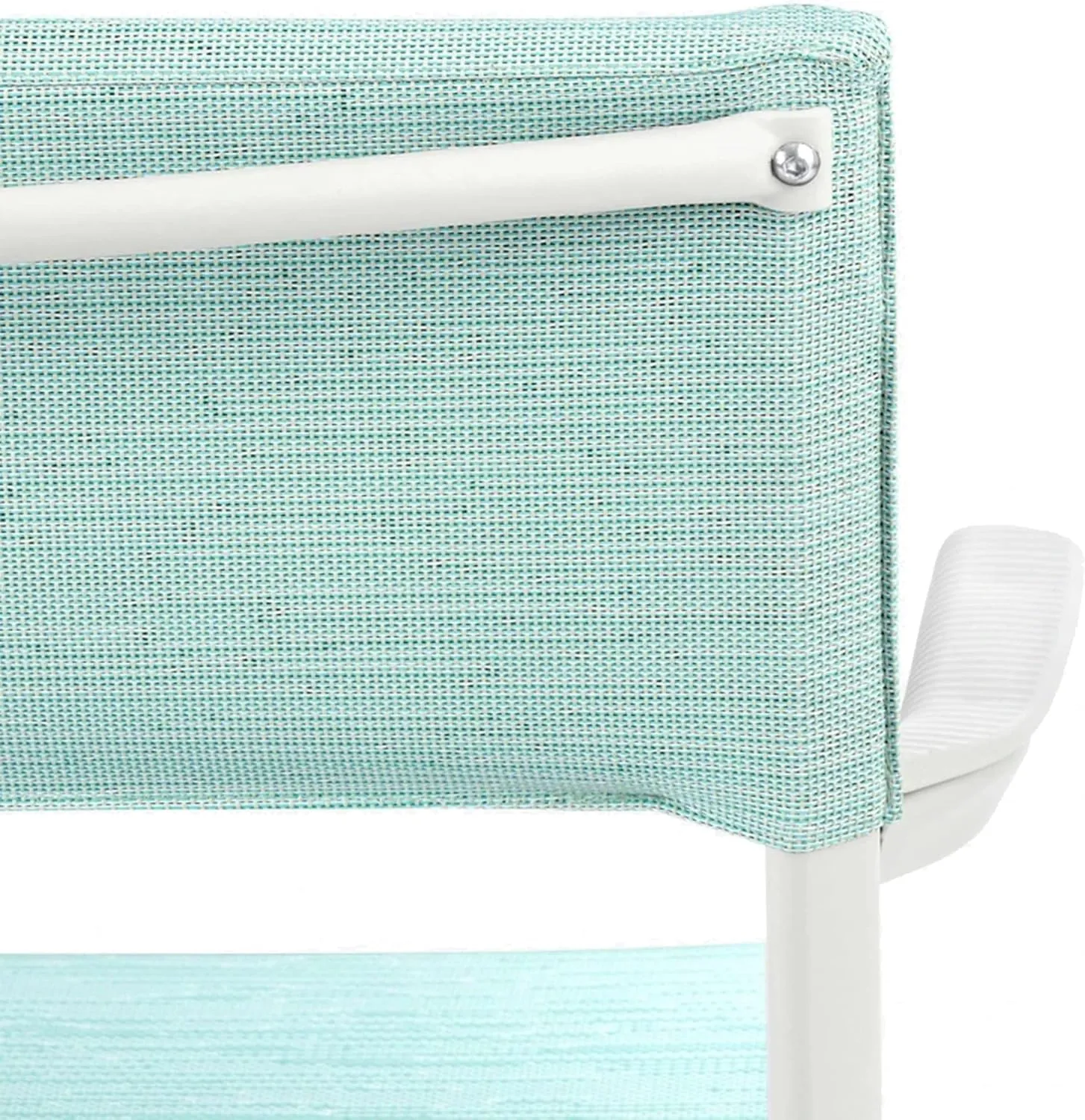 Lafuma ORON Outdoor Dining Armchair, Sand Frame - Mistral Blue, Set of 2