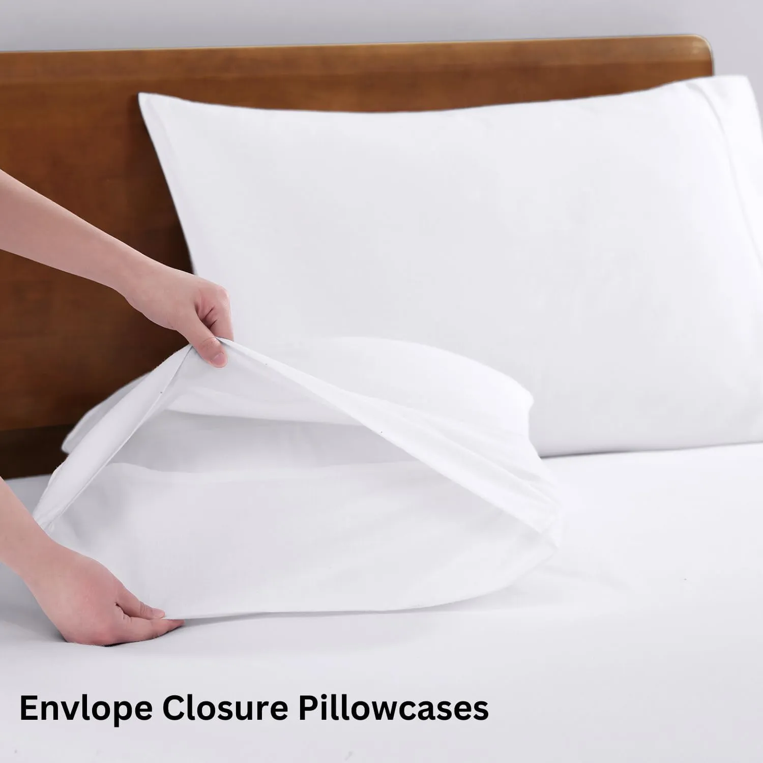 LANE LINEN Eco Friendly 100% Organic Cotton Queen Sheet Set, Soft & Comfy Fully Elasticized 15" Deep Pocket Bed Sheets, Low Pill Naturally Cooling Machine Wash Sábanas Queen- White Bed Sheets
