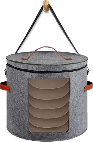 Large Hat Box,Hat Storage Box for Women Men Storage,Stuffed Animal Toy Storage,Travel Cap Boxes with Dustproof Lid (03-Grey)