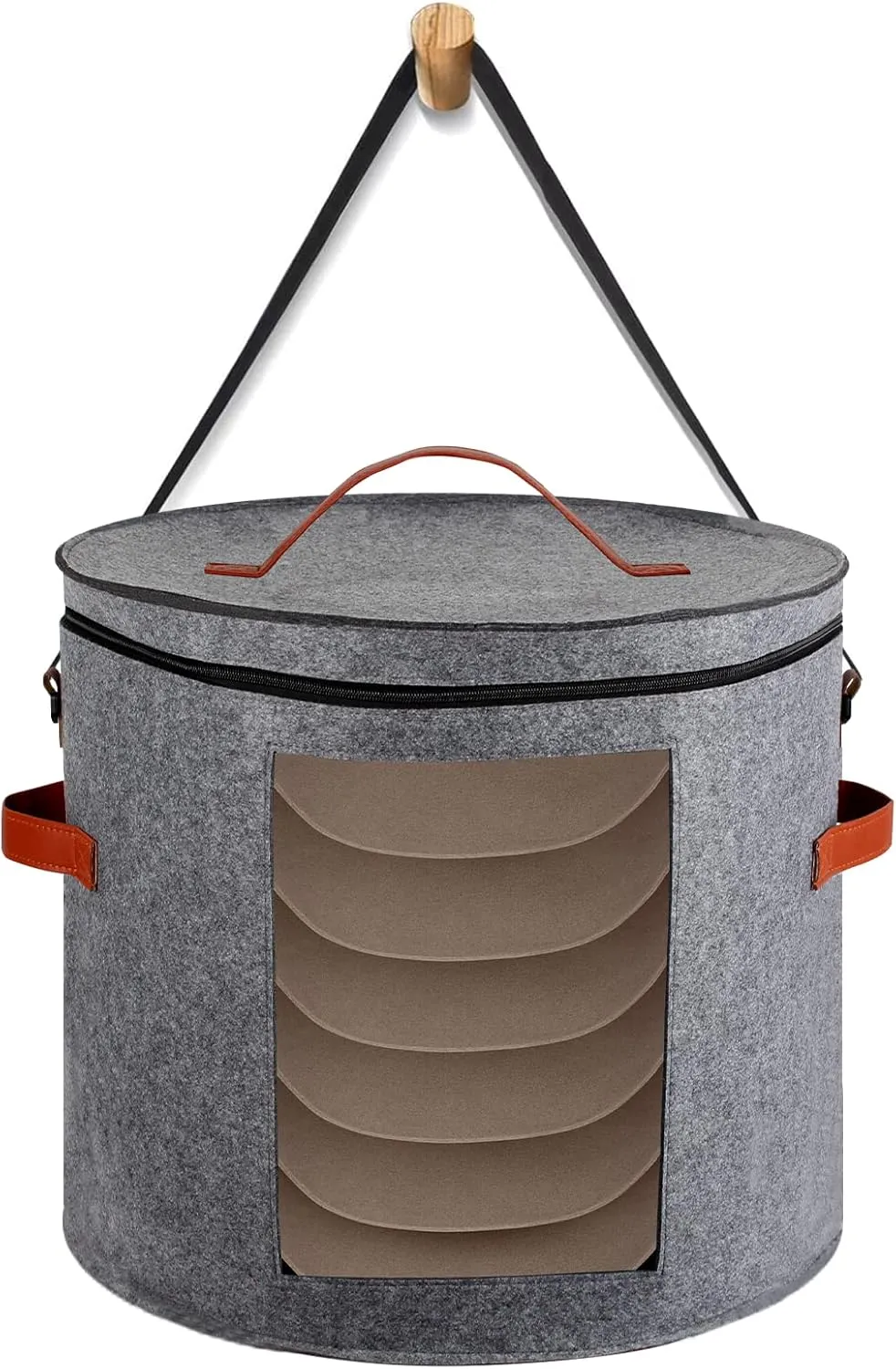 Large Hat Box,Hat Storage Box for Women Men Storage,Stuffed Animal Toy Storage,Travel Cap Boxes with Dustproof Lid (03-Grey)