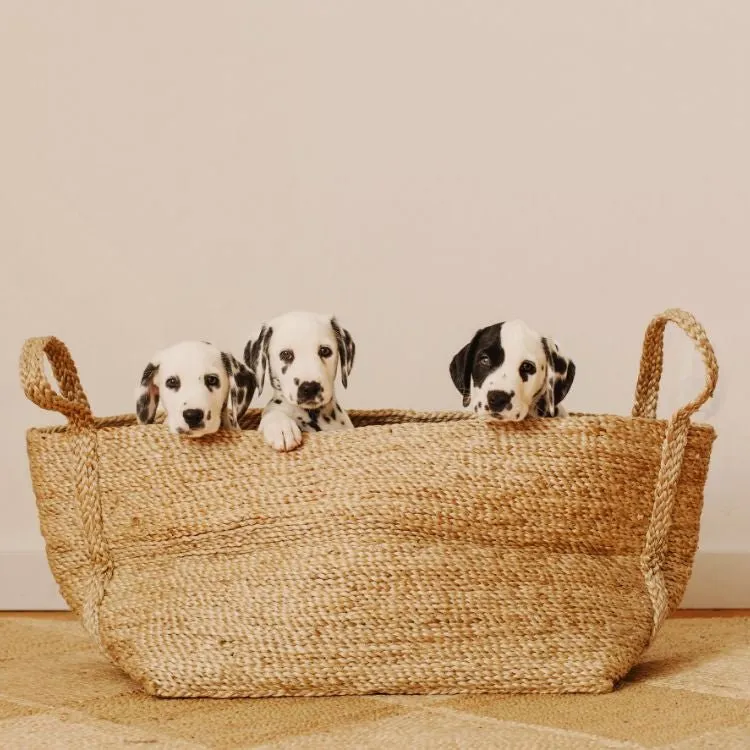 Large Jute Basket - Natural