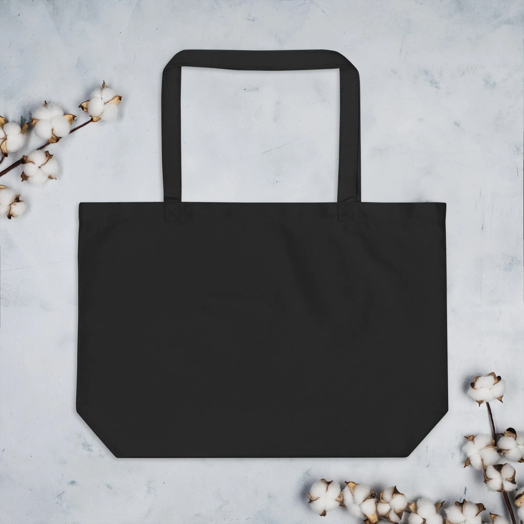 Large Organic Tote Bag - Owl Themed Eco-Friendly, Reusable, Stylish Shopping Bag