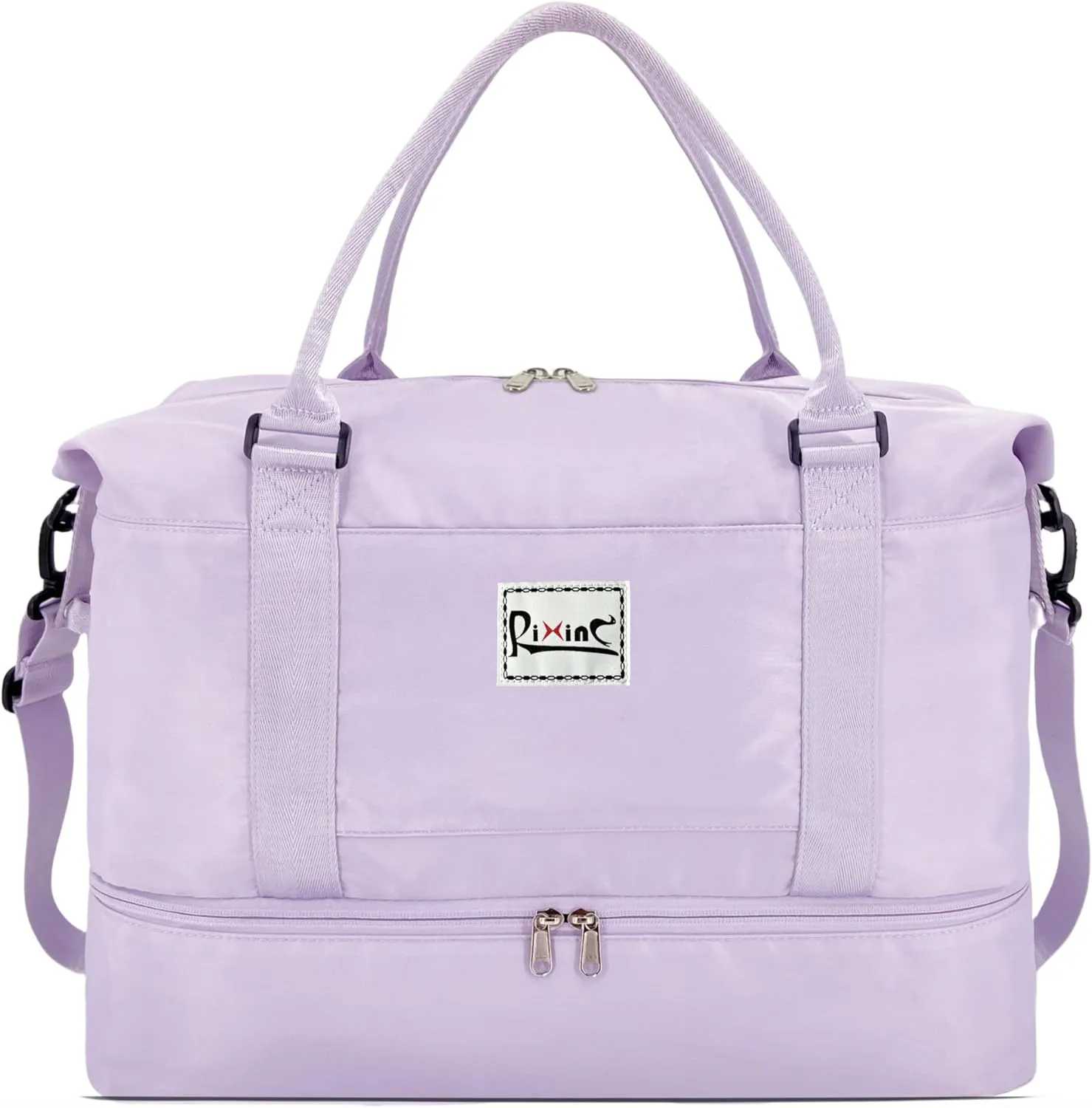 Large Travel Duffle Bag Weekender Bags for Women with Shoes Compartment, Travel Duffel Tote Carry on Overnight Bag for Travel Business Trips, Sport Yoga Gym Bag with Wet Pocket (Purple)