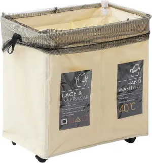Laundry Basket Folding Laundry Sorter Hamper Dirty Clothes Storage Baskets Portable Wheeled for Bedrooms Laundry Room Bathroom