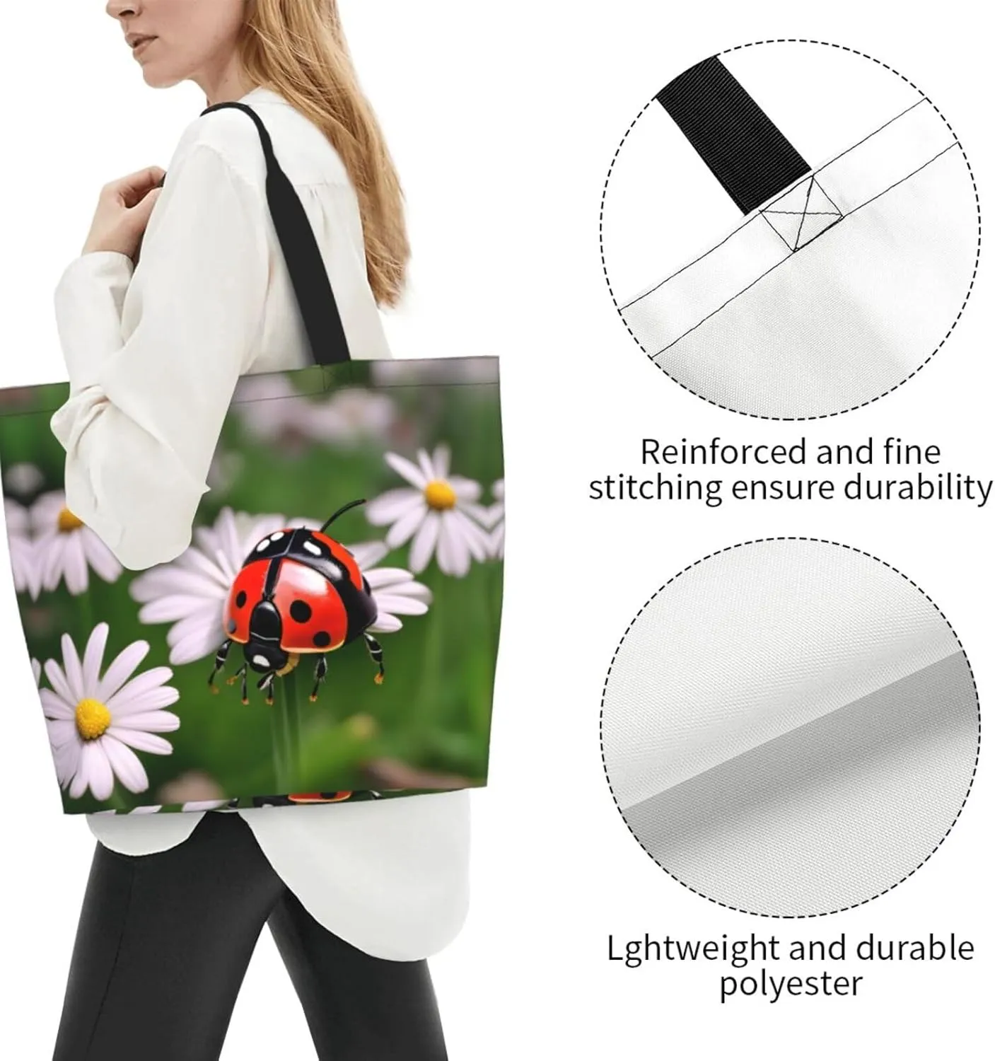 Lavender Stamp Women Tote Bag,Casual Tote'S Handbag Big Capacity Shoulder Bag Crossbody Bag