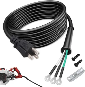 LaWana 95104L Heavy Gauge Replacement Power Cord for Skilsaw SPT Series (SPT55/SPT77W/SPT70WM/SPT78W More) Circular Saw Cord Compatible with SKILSAW Worm Drive Saws Power Tool Parts