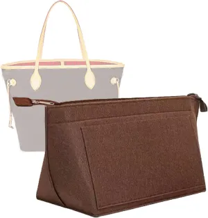 Lckaey Purse Insert Organizer for Neverfull pm mm gm Bag Liner Shaper purse kit insert 1070coffee-M