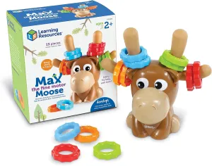 Learning Resources Max the Fine Motor Moose - 13 Pieces, Ages 2  Toddler Learning Toys, Fine Motor Toy for Toddlers, Preschool Toys