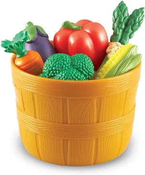 Learning Resources New Sprouts Bushel of Veggies - 10 Pieces, Ages 18  months Play Food for Toddlers, Pretend Play Toys for Toddlers, Veggies for Kids