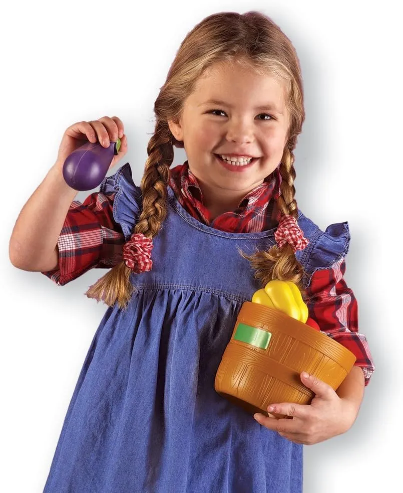 Learning Resources New Sprouts Bushel of Veggies - 10 Pieces, Ages 18  months Play Food for Toddlers, Pretend Play Toys for Toddlers, Veggies for Kids