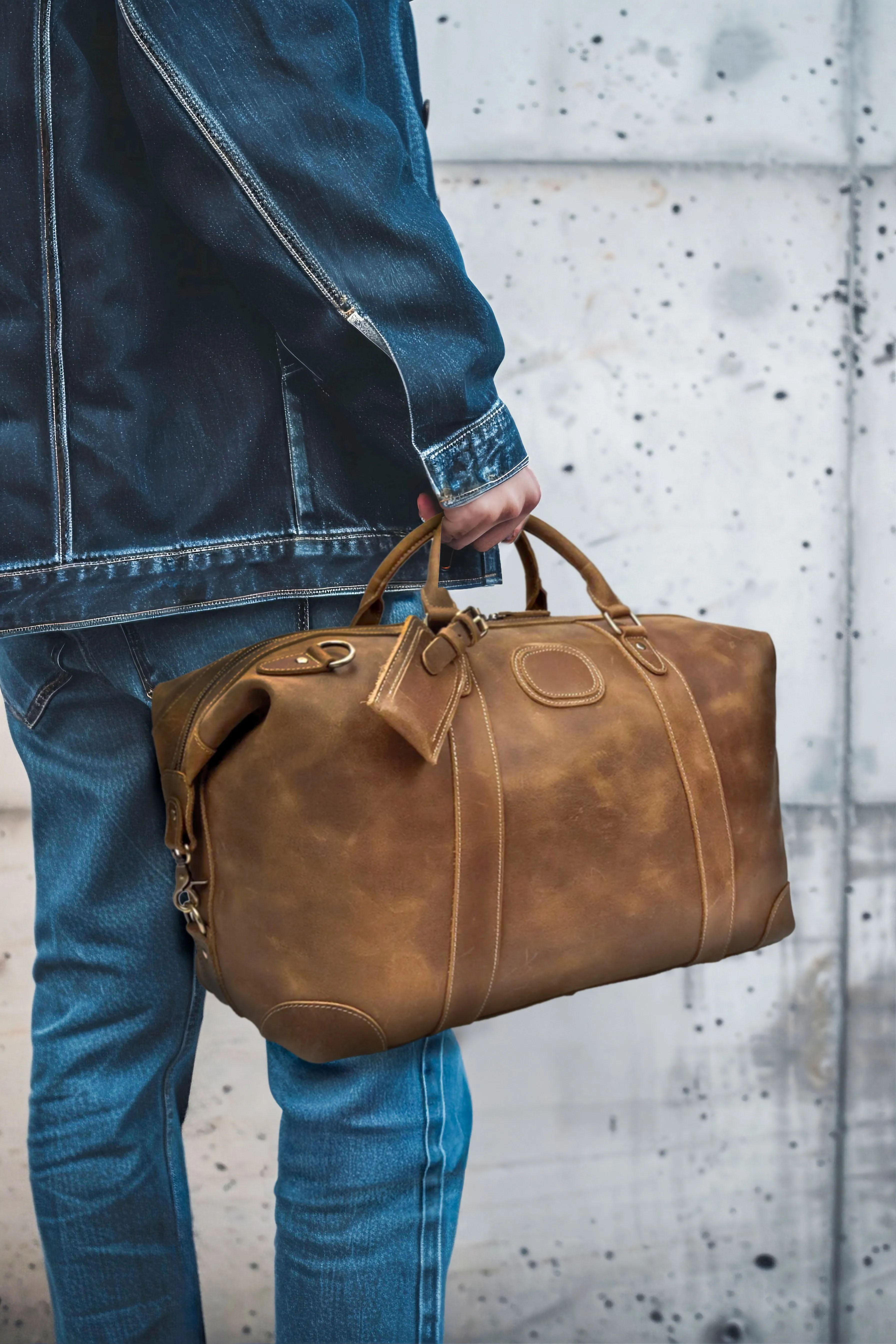 Leather Holdall Bag | Swiss Alps