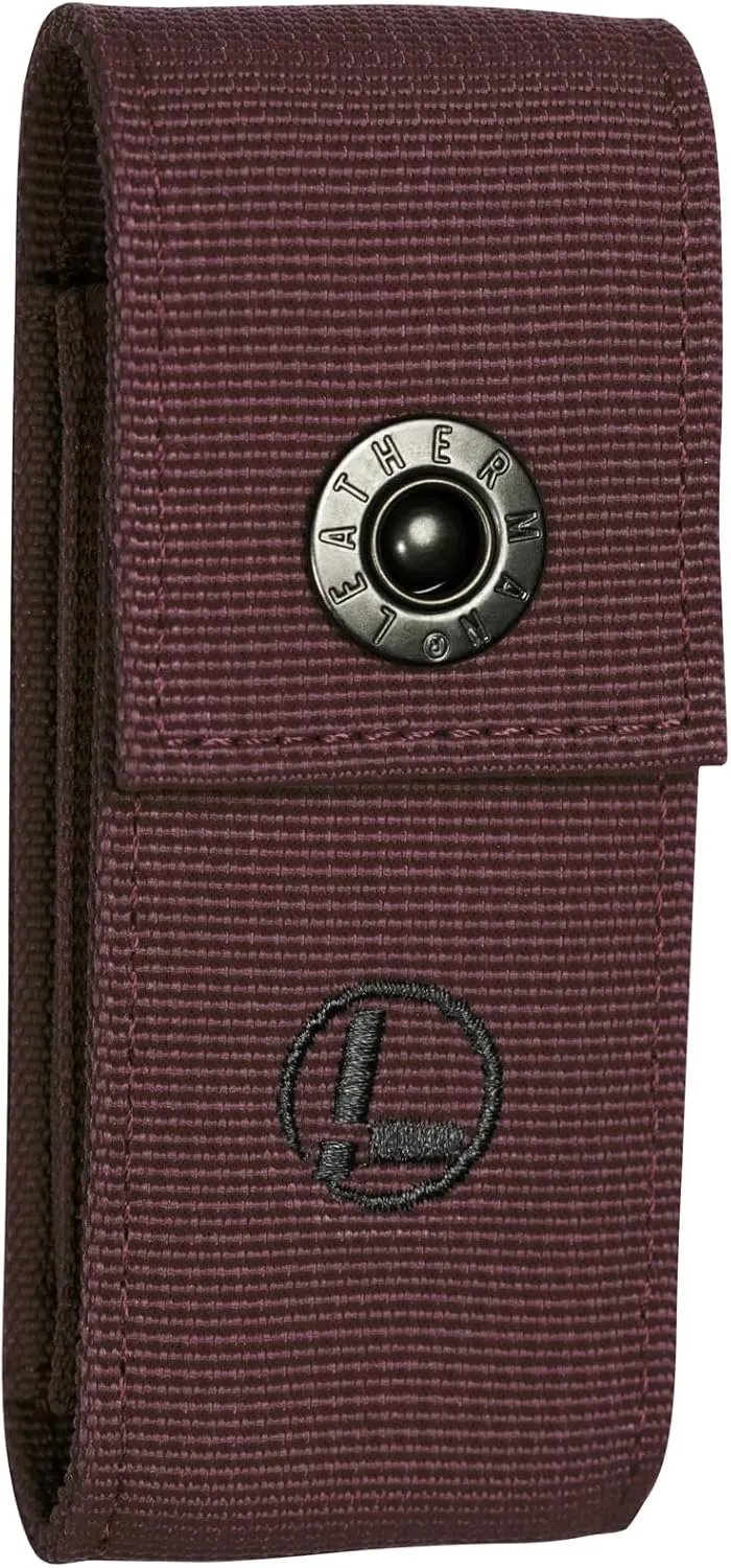 LEATHERMAN, Premium Nylon Snap Sheath, Fits 3.25" to 4.5" Multi-Tools, Cranberry, Medium