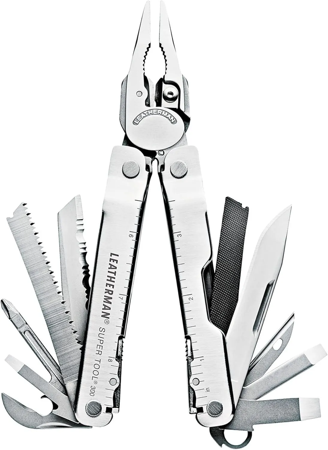 LEATHERMAN Super Tool 300 L831183 Multi-Tool Stainless Steel with Removable Wire Cutters and Quality Holster Black