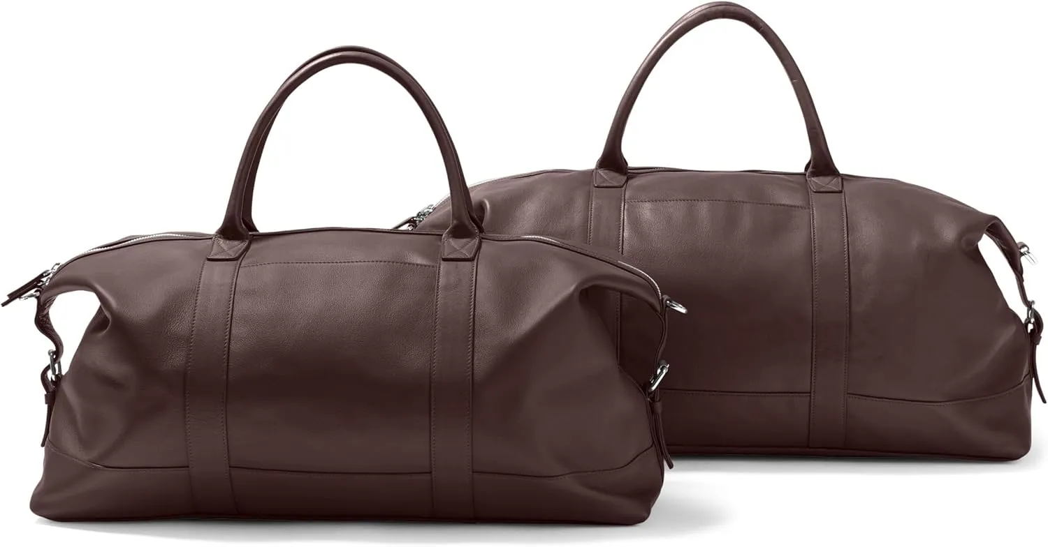 Leatherology Brown His and Hers Kessler Duffle Set