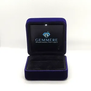 LED Light Velvet Ring Box