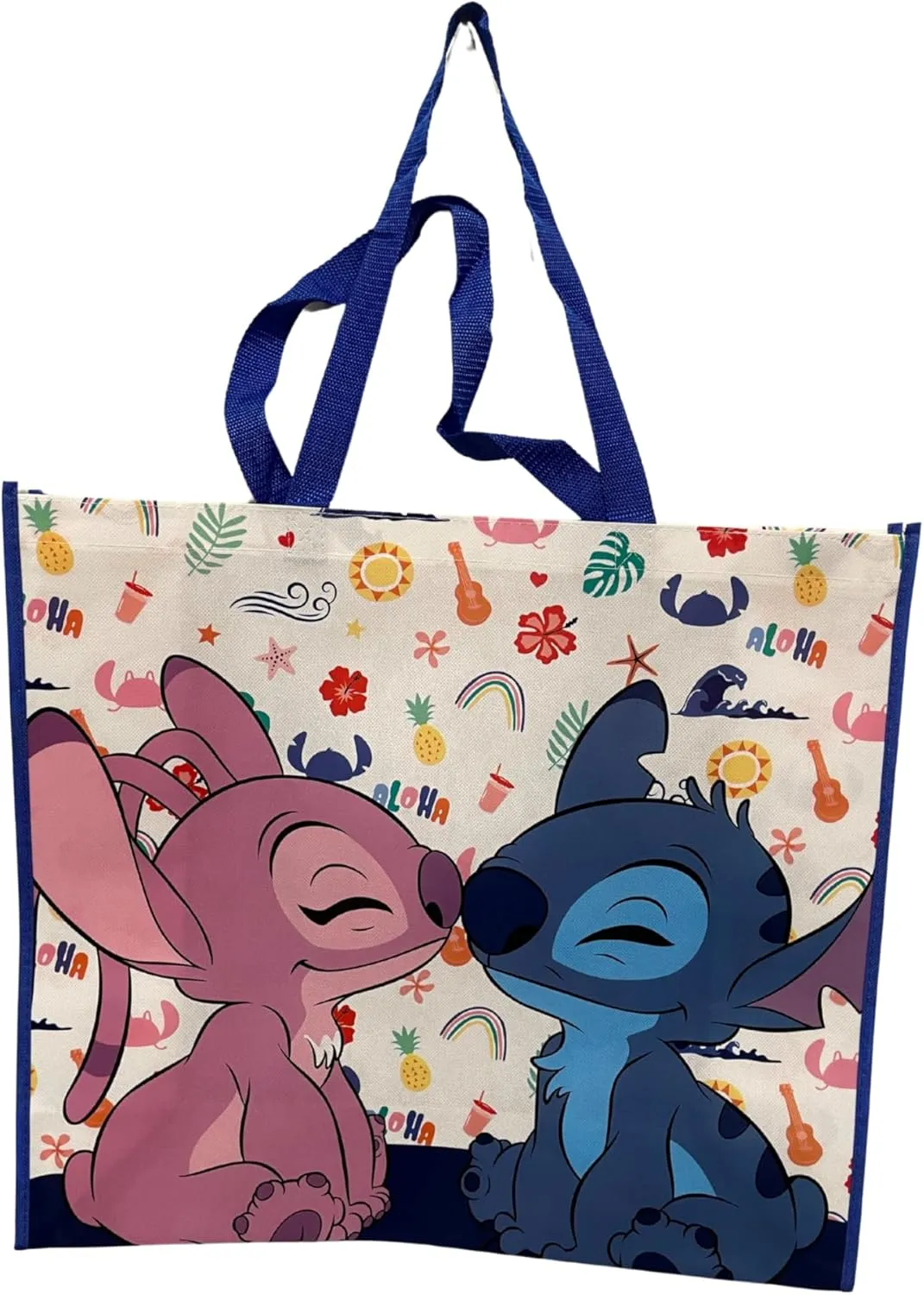Legacy Licensing Partners Disney's Stitch and his girlfriend Angel Giant Extra Large 26" inch Reusable Tote Bag